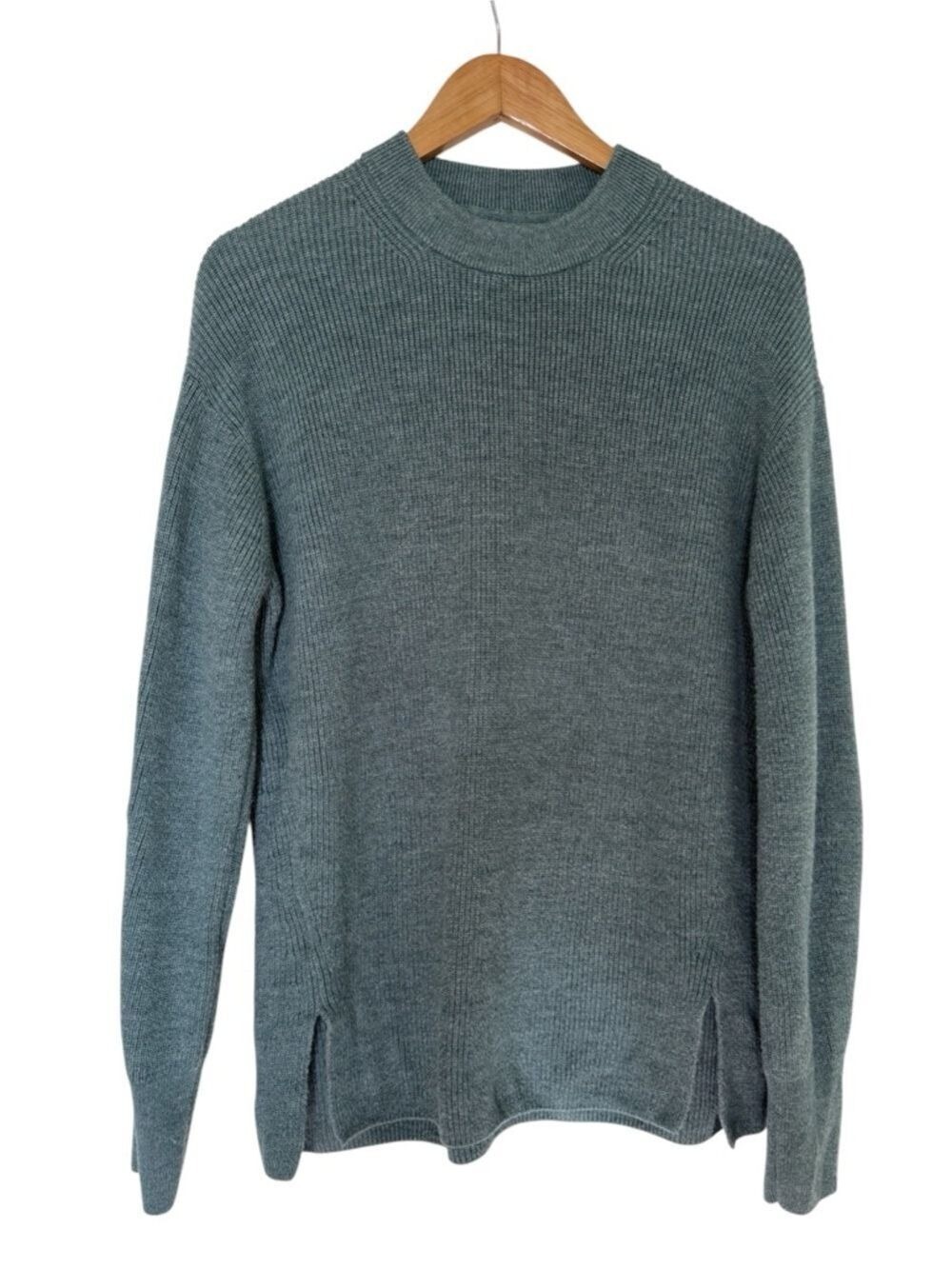 Lululemon Merino Wool Ribbed Crewneck Sweater Teal Size 6